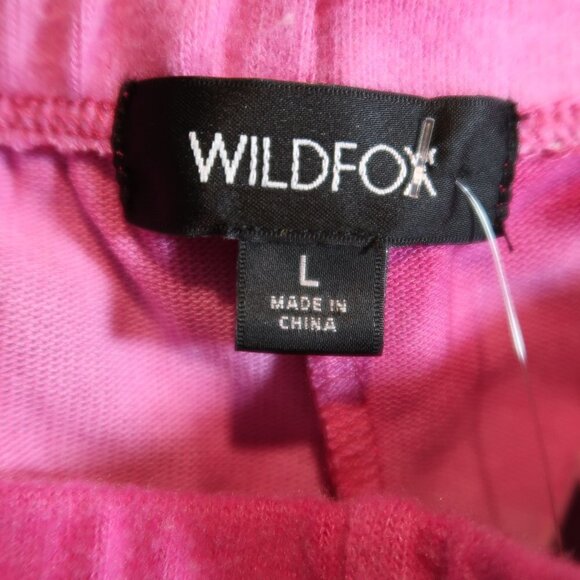 WILDFOX LOVE POTION PINK TIE DYE SWEAT PANTS L - Picture 5 of 7
